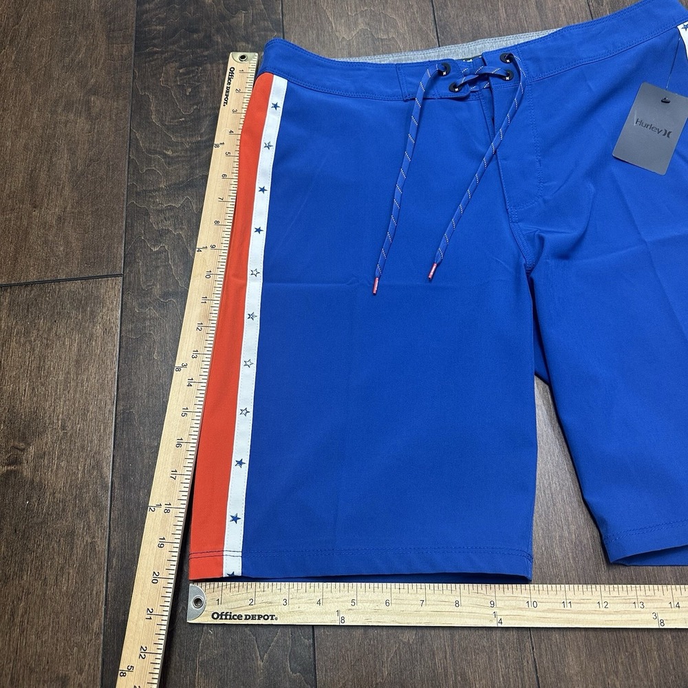 Hurley BBQ Summer School Swim Board Short Red White Blue Nwt‎ Mens 32 $50 - Picture 5 of 9